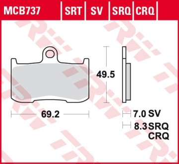 Тормозная колодка (диск) TRW TRW MCB737SV