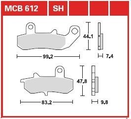 Гальмівна колодка (диск) TRW TRW MCB612