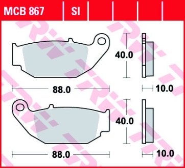 Гальмівна колодка (диск) TRW TRW MCB867