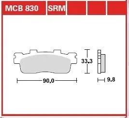 Тормозная колодка (диск) TRW TRW MCB830