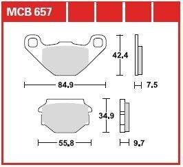 Гальмівна колодка (диск) TRW TRW MCB657 (фото 1)