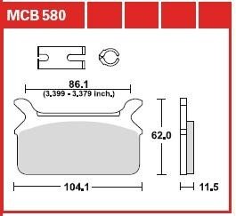 Гальмівна колодка (диск) TRW TRW MCB580