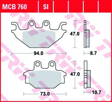 Гальмівна колодка (диск) TRW TRW MCB760