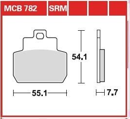 Гальмівна колодка (диск) TRW TRW MCB782 (фото 1)