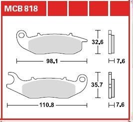 Тормозная колодка (диск) TRW TRW MCB818 (фото 1)