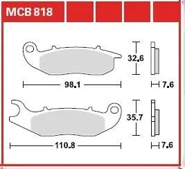Тормозная колодка (диск) TRW TRW MCB818