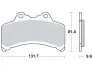 Тормозная колодка (диск) TRW TRW MCB655 (фото 1)