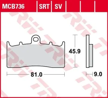Гальмівна колодка (диск) TRW TRW MCB736