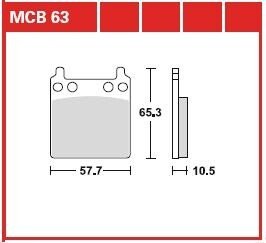 Тормозная колодка (диск) TRW TRW MCB63