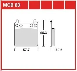 Гальмівна колодка (диск) TRW TRW MCB63
