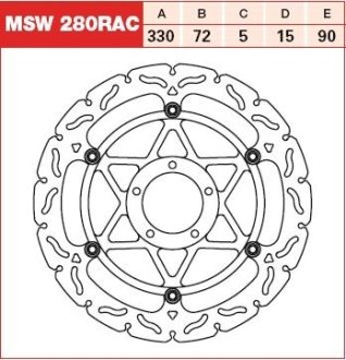 Тормозной диск TRW TRW MSW280RAC