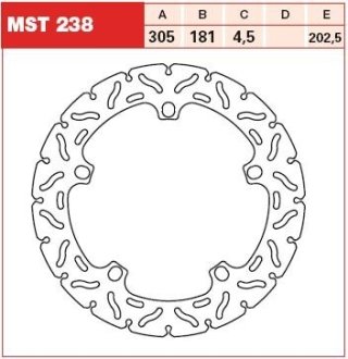 Гальмівний диск TRW TRW MST238RAC