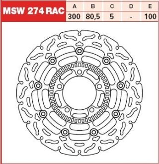 Тормозной диск TRW TRW MSW274RAC