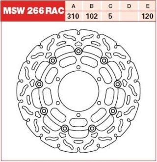 Гальмівний диск TRW MSW266RAC (фото 1)