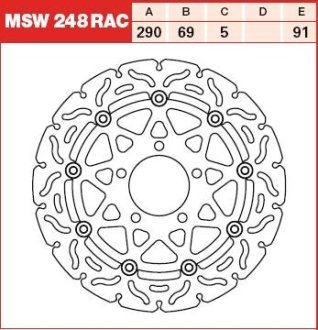 Гальмівний диск TRW TRW MSW248RAC