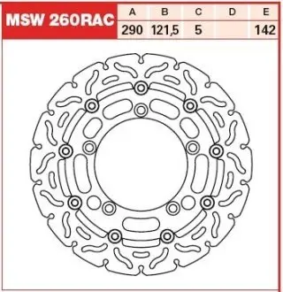 Тормозной диск TRW TRW MSW260RAC