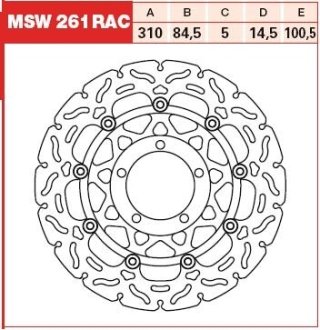 Тормозной диск TRW TRW MSW261RAC