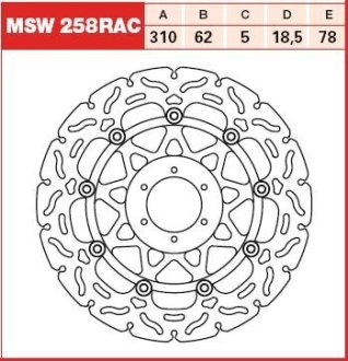 Тормозной диск TRW TRW MSW258RAC