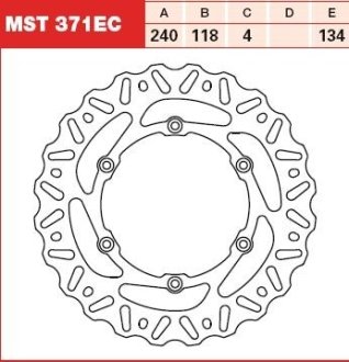 Гальмівний диск TRW TRW MST371EC