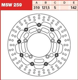 Гальмівний диск TRW TRW MSW259