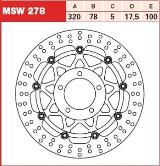 Гальмівний диск TRW TRW MSW278