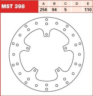 Тормозной диск TRW TRW MST398 (фото 1)