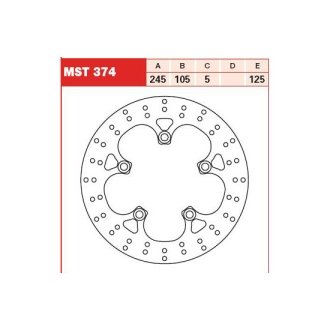 Тормозной диск TRW TRW MST374 (фото 1)