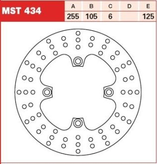 Гальмівний диск TRW TRW MST434 (фото 1)