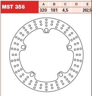 Тормозной диск TRW TRW MST356 (фото 1)