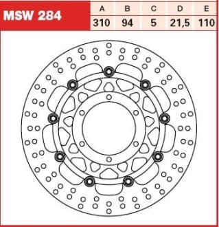 Тормозной диск TRW TRW MSW284