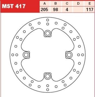 Гальмівний диск TRW TRW MST417 (фото 1)