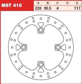 Гальмівний диск TRW TRW MST416