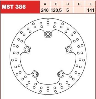 Гальмівний диск TRW TRW MST386 (фото 1)