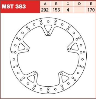 Тормозной диск TRW TRW MST383 (фото 1)