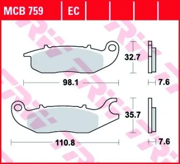 Гальмівна колодка (диск) TRW TRW MCB759EC