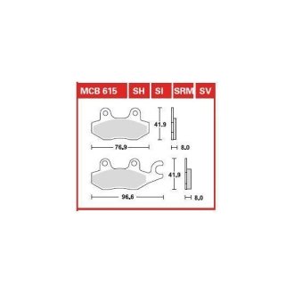 Гальмівна колодка (диск) TRW TRW MCB615SV