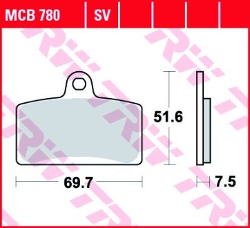 Гальмівна колодка (диск) TRW TRW MCB780