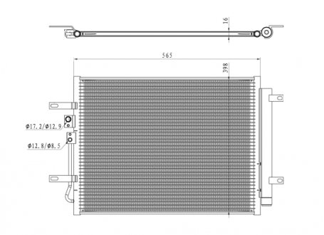 Радіатор кондиціонера NRF 350471