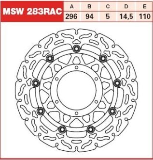 Гальмівний диск TRW TRW MSW283RAC (фото 1)