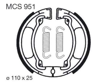 Гальмівна колодка (барабан) TRW TRW MCS951