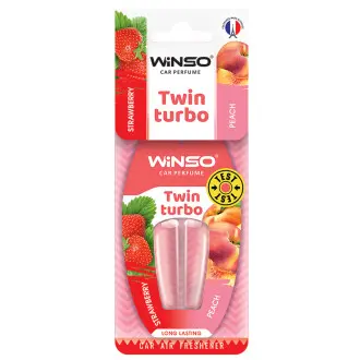 Освіжувач повітря з подвійною капсулою Twin Turbo - Strawberry & Peach,(30шт./уп.) WINSO 538780