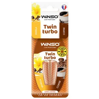Освіжувач повітря з подвійною капсулою Twin Turbo - Vanilla & Coffee,(30шт./уп.) WINSO 538790