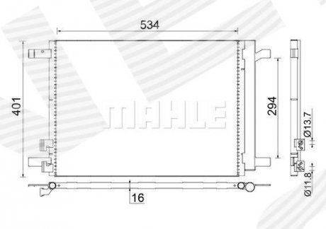 РАДИАТОР КОНДИЦИОНЕРА SIGNEDA RC554308MH