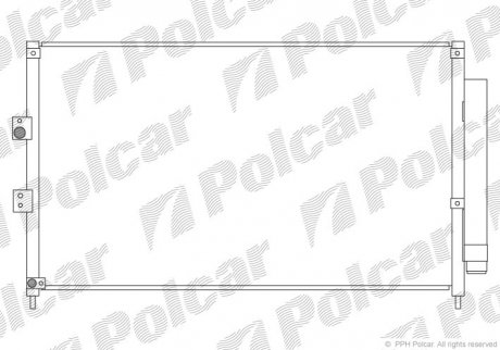 Радіатор кондиціонера POLCAR 3828K82K (фото 1)