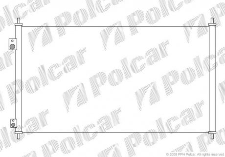 Радіатор кондиціонера POLCAR 3825K8C3 (фото 1)