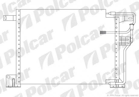 Радіатор кондиціонера POLCAR 2405K8B3 (фото 1)