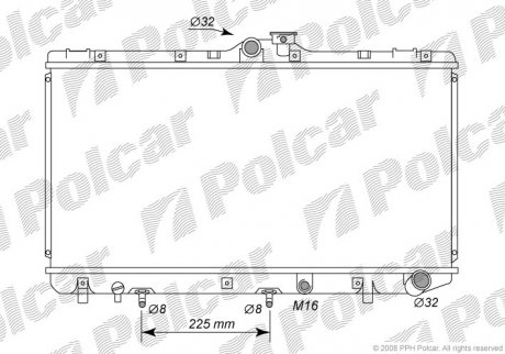 Радіатор охолодження POLCAR 811008-4 (фото 1)