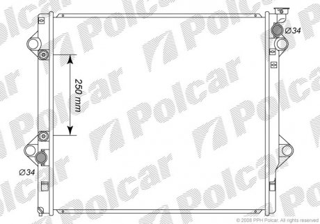 Радіатор охолодження POLCAR 8191082K