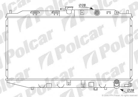 Радіатор охолодження POLCAR 380508-3 (фото 1)
