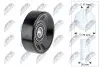 РОЛИК НАТЯЖНИЙ | CADILLAC DEVILLE, CHRYSLER 300 M, CIRRUS, CONCORDE, NEW YORKER, SEBRING, STRATUS, VISION, VOYAGER I, VOYAGER II, VOYAGER III, VOYAGER IV 2.0-4.6 10.86-12.08 NTY RRK-CH-000 (фото 1)